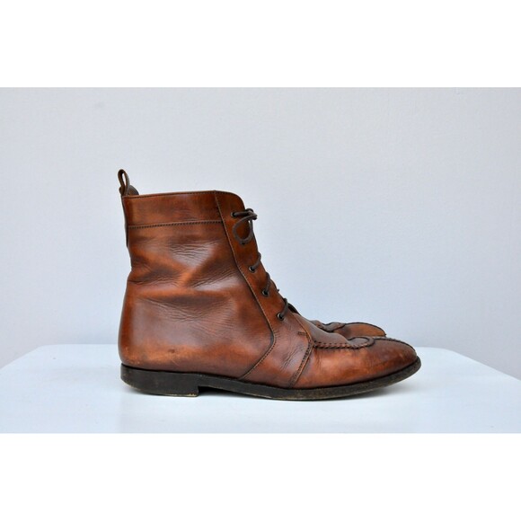 Vintage Lace Up Ankle Boots Cole Haan made in Italy Booties Victorian Style 6.5 - Picture 7 of 10
